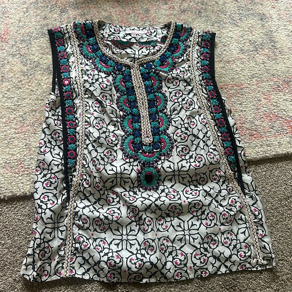 Calypso St Barth Connie Beaded Top